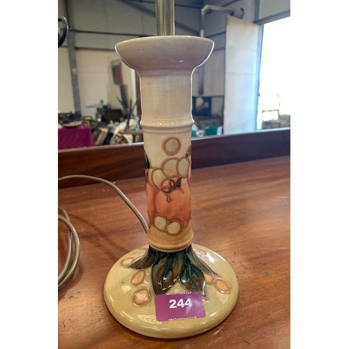 244 - A Moorcroft table lamp. 8' high
