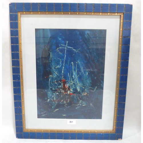 180 - GASTON GALLAS. FRENCH 20TH CENTURY Abstract composition. Signed, dated '70 and inscribed 'Paris'. Oi... 