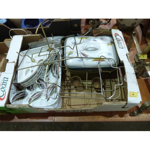 4 - A collection of 1960s handpainted Denby crockery, tureens, plates etc.