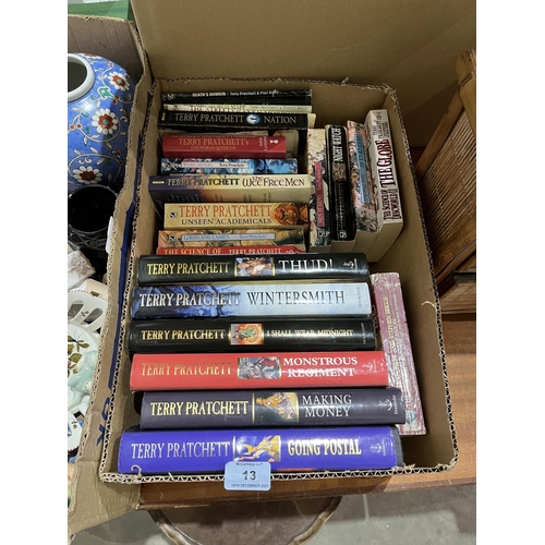 13 - A box of books by Terry Pratchett