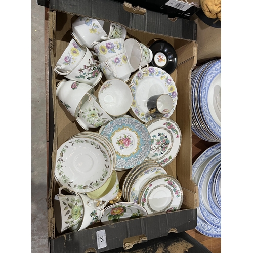 55 - Four boxes of ceramics