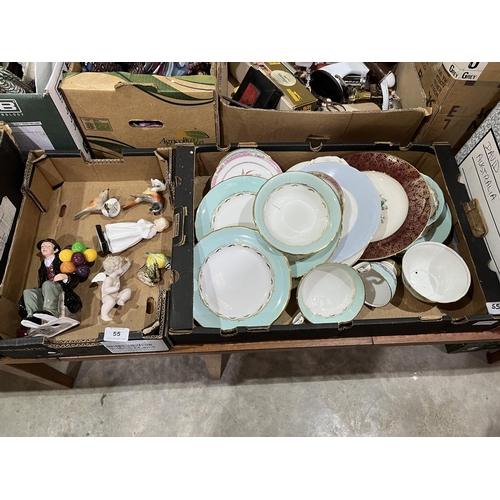 55 - Four boxes of ceramics