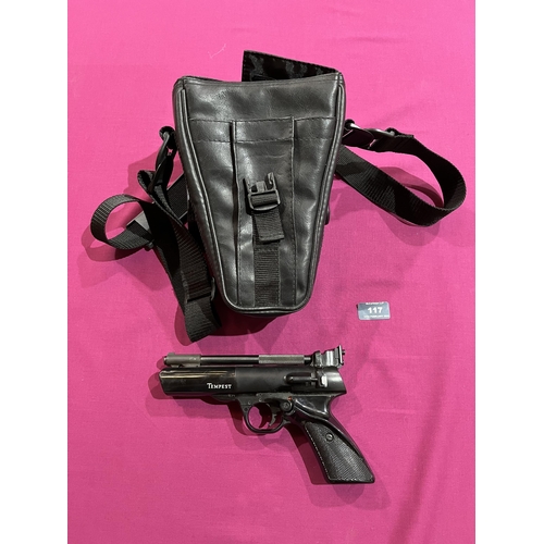 117 - A Webley & Scott Tempest air pistol with soft case