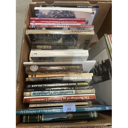 25 - Two boxes of books, local and Welsh Marches interest