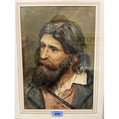 265 - RICHARD QUICK. BRITISH 1860-1939 Italian Peasant. Signed. Watercolour 13¼' x 9¼'