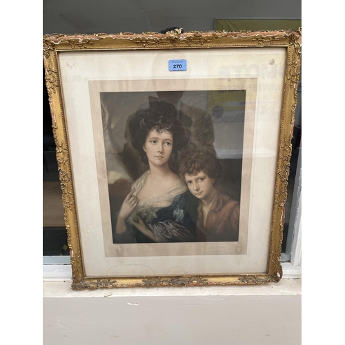 270 - Two Victorian framed portrait mezzotints