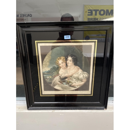 270 - Two Victorian framed portrait mezzotints