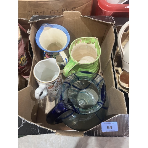 64 - Three boxes of jugs