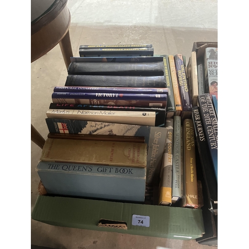 74 - 3 boxes of general books