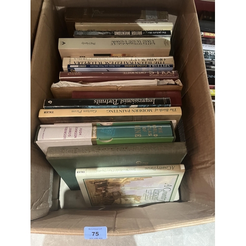 75 - 3 boxes of general books