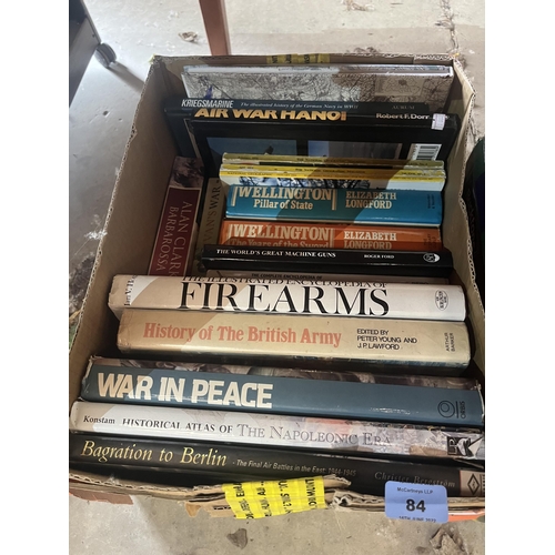 84 - Three boxes of railway and military books