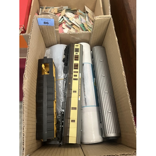 86 - A quantity of Hornby model railway, the lot to include a box of railway tickets