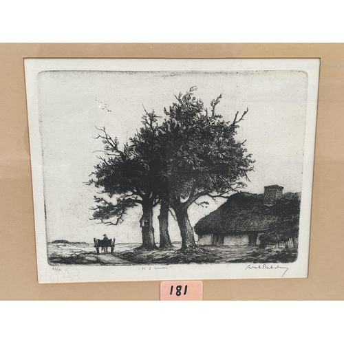 181 - DIRK BAKSTEEN. DUTCH 1886-1971 Two etchings, both signed and inscribed. One 9¼' x 6¾', the other 6½'... 