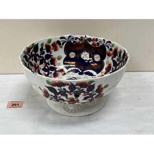 261 - A 19th century cottage lustre or 'Gaudy' Welsh junket bowl. 9½' diam