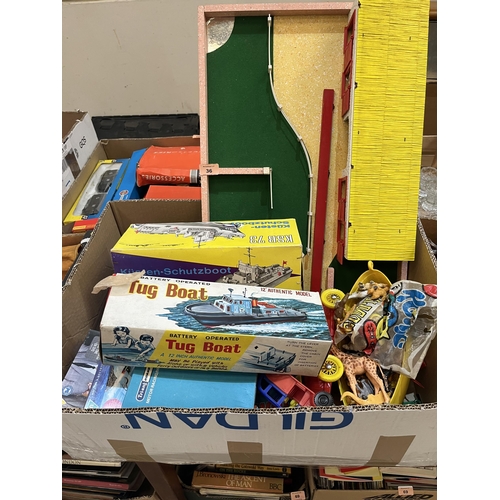 36 - Two boxes of vintage toys