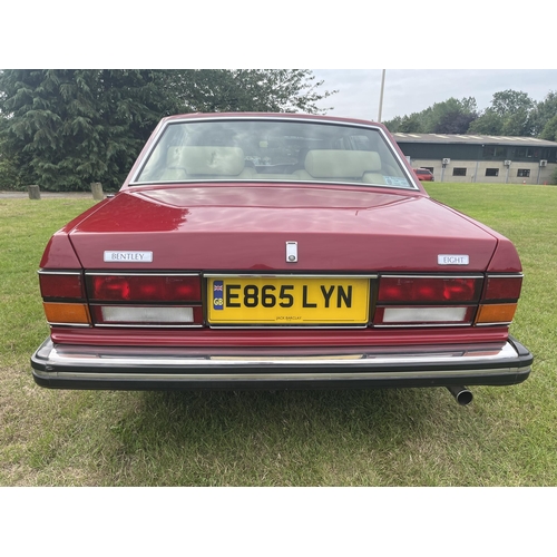 415 - A BENTLEY EIGHT MOTORCAR. 1988 Recorded mileage: 59,600 Registration Number: E865 LYN Chassis No: SC... 