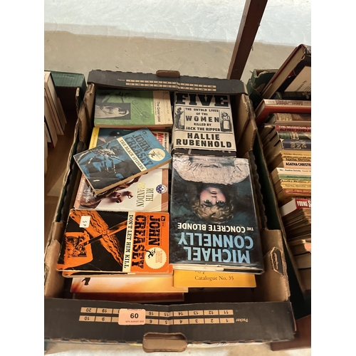 60 - 4 boxes of books, crime fiction