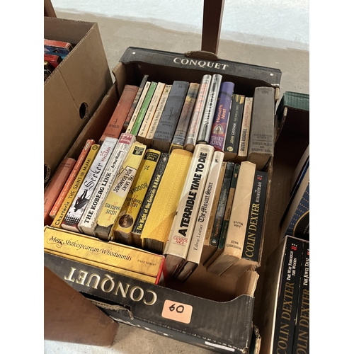 60 - 4 boxes of books, crime fiction