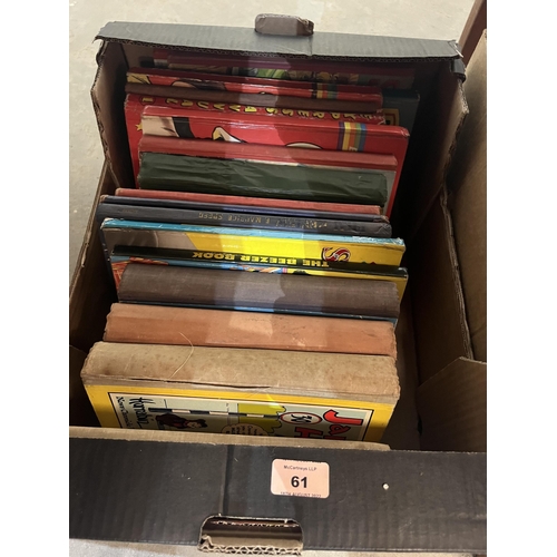 61 - Two boxes of children's annuals