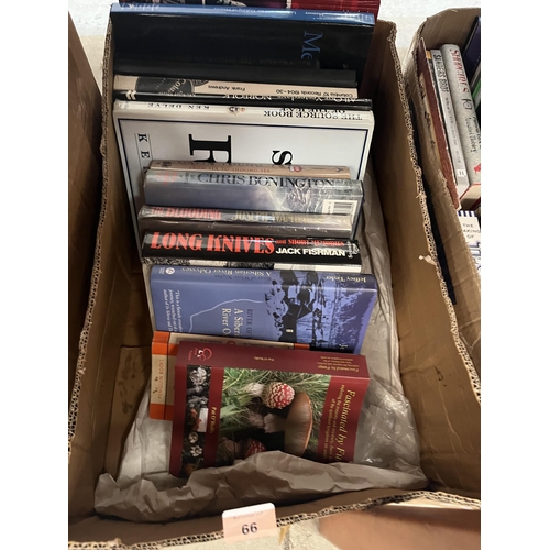 66 - Three boxes of miscellaneous books