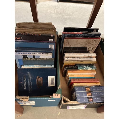 67 - Four boxes of books - history