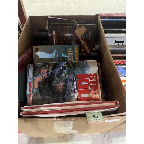 65 - Three boxes of miscellaneous books