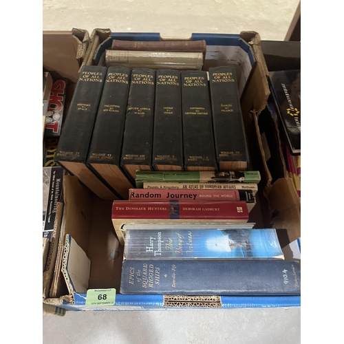 68 - Three boxes of travel books