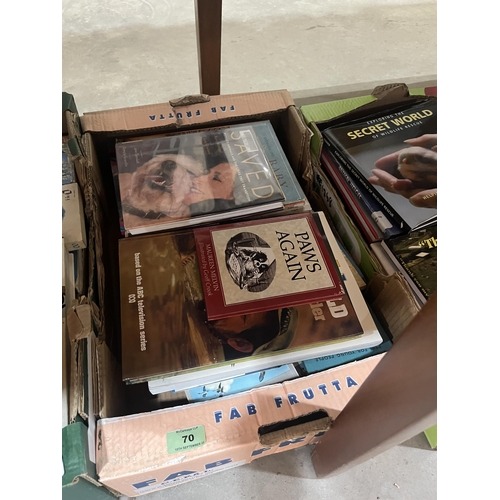 70 - Three boxes of animal books