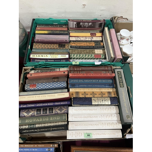 80 - Two boxes of Folio Society Books