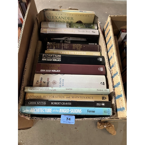 74 - Four boxes of books