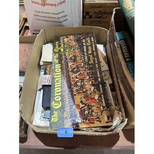 8 - Two boxes of ephemera including a Kelly's Guide