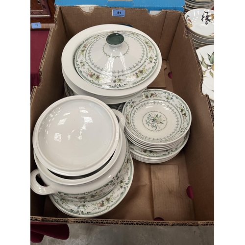 81 - A Royal Doulton Provencal pattern tea/dinner service. 80 pieces approx.