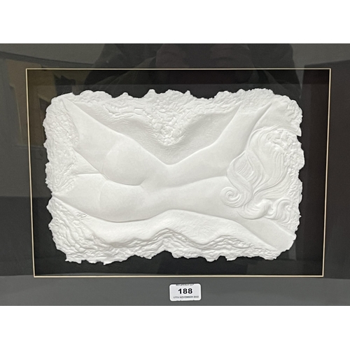 188 - ROBERTA PECK. BRITISH CONTEMPORY  Volupte. Hand cast paper relief. The work 8' x 12'