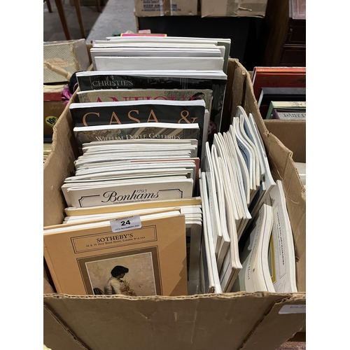 24 - A box of auction catalogues