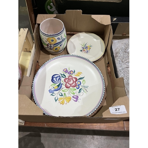 27 - Three items of Poole pottery