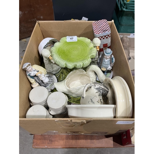 47 - A box of ceramics