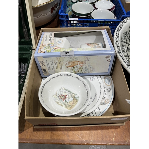 52 - A box of Wedgwood nursery ceramics