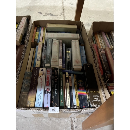 87 - Four boxes of books