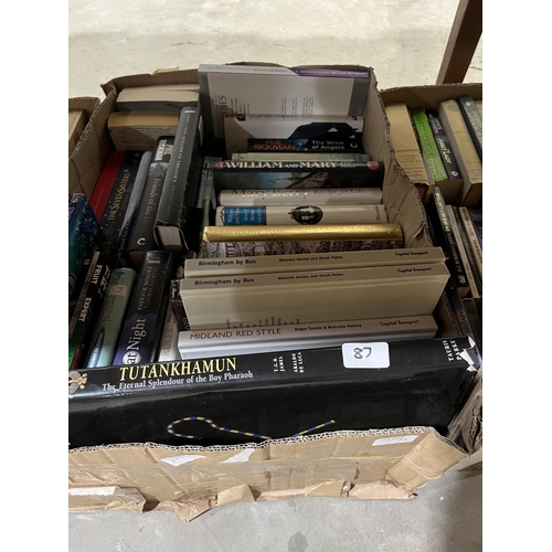 87 - Four boxes of books