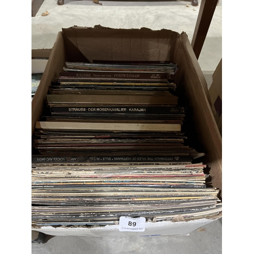 89 - Three boxes of LP records