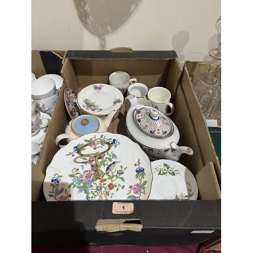 1 - A quantity of teaware and other ceramics