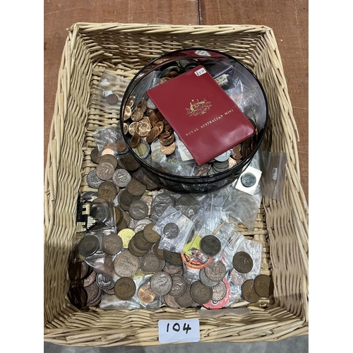 104 - A collection of coins