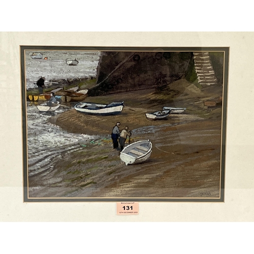 131 - WILLIAM HENRY INNES. BRITISH 1905-1999 A beach scene with figures. Signed. Pastel 9½' x 12½'