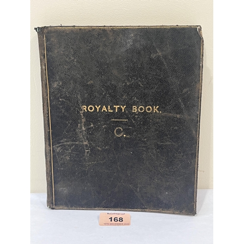 168 - A Victorian leather bound royalty account books for mineral sales, mining etc.