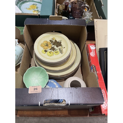 26 - Two boxes of ceramics