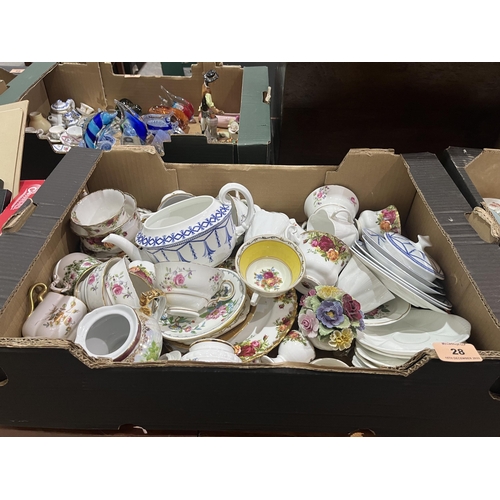 28 - Two boxes of ceramics