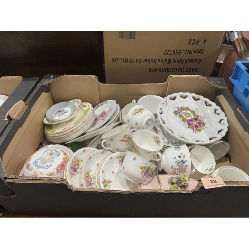 28 - Two boxes of ceramics