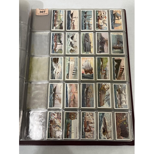 307 - An album of 40 sets of cigarette cards