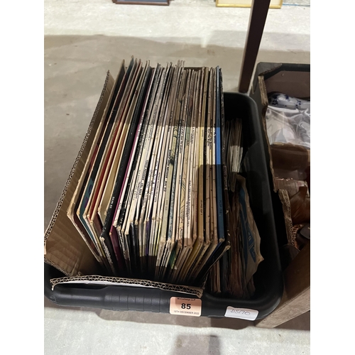 85 - A box of L.P. and 45rpm records