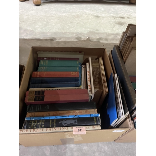 87 - Two boxes of art books